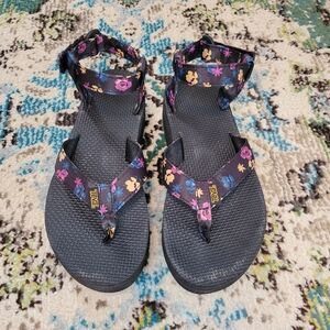 Teva Platform Floral 1010155 Womens Purple Adjustable Strap Sandals Shoes Size 7